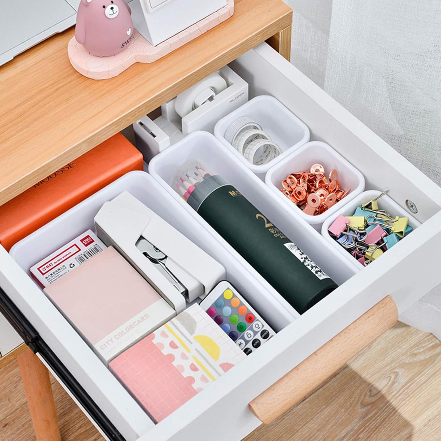 Schubladen Organizer Ordnungssystem.8 Stück Getrennte Schublade Organizer.Oganizer Aufbewahrungsbox für Zuhause.Bade Make-up Organizer.für Büro/Schlafzimmer/Schminktisch/Badezimmer