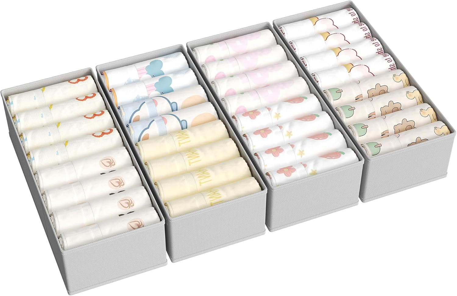 Vtopmart 12 Pack Kleiderschrank Organizer. Faltbare Schrank Organizer Kleiderschrank. Aufbewahrungsbox Stoff für Babykleidung. Unterwäsche. Socken