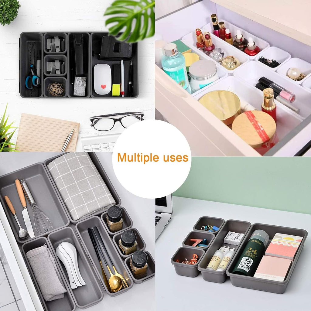 Schubladen Organizer Ordnungssystem.8 Stück Getrennte Schublade Organizer.Oganizer Aufbewahrungsbox für Zuhause.Bade Make-up Organizer.für Büro/Schlafzimmer/Schminktisch/Badezimmer