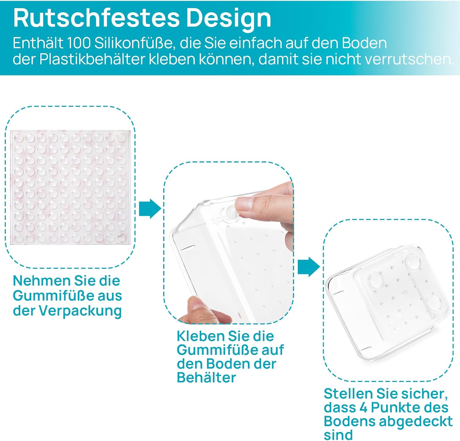 Vtopmart 25 Stücke Schubladen Organizer mit 4 Größen. Make up Ordnungssystem. Schminktisch Organizer Einsetzbar für Makeup. Küchen. Badezimmer. Büro. Schminktisch
