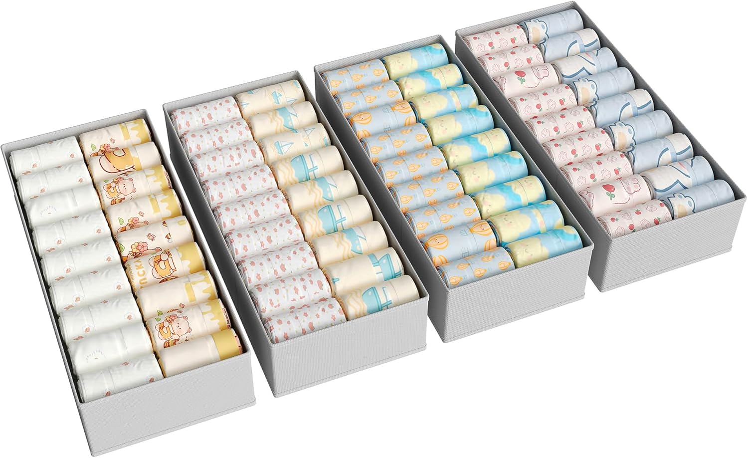 Vtopmart 12 Pack Kleiderschrank Organizer. Faltbare Schrank Organizer Kleiderschrank. Aufbewahrungsbox Stoff für Babykleidung. Unterwäsche. Socken