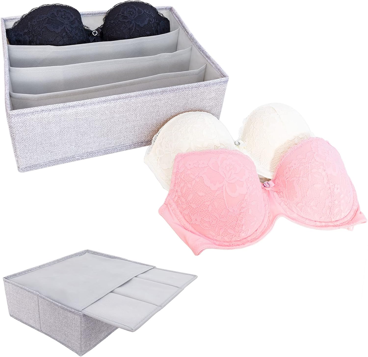 SIMPLE JOY® HEMNES Organizer. Schadstoffgeprüft. DAS ORIGINAL; Stabiler Boden; Schubladen Ordnungssystem für Wickelbedarf. Kinderkleidung. Socken. Unterwäsche; 5er Set. passgenau für ikea Kommode