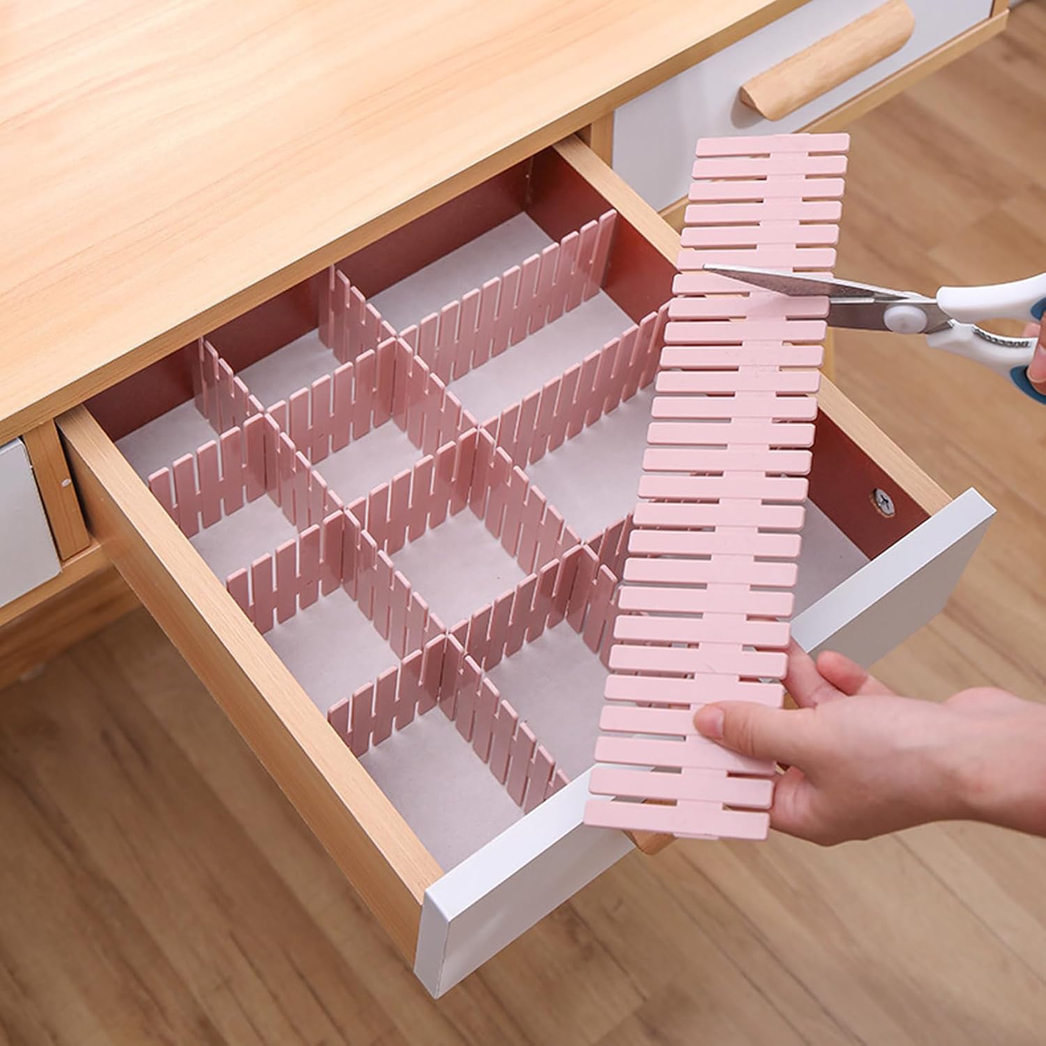 16 Stück Schubladenteiler. Schubladeneinteiler. Schubladentrenner Verstellbare Schubladen Organisers Weiß Trennwände. Schubladeneinsatz für Unterwäsche. Socken. Kosmetik. Schlafzimmer. Büro