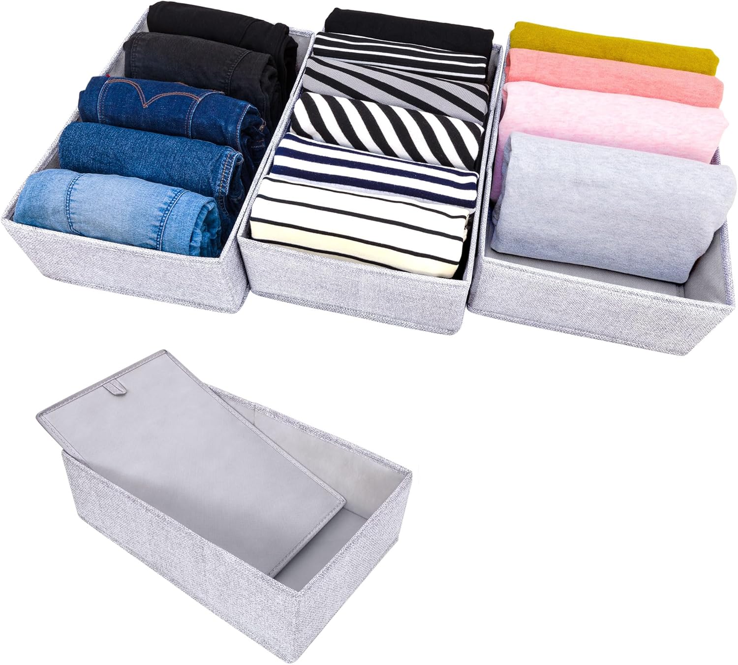 SIMPLE JOY® HEMNES Organizer. Schadstoffgeprüft. DAS ORIGINAL; Stabiler Boden; Schubladen Ordnungssystem für Wickelbedarf. Kinderkleidung. Socken. Unterwäsche; 5er Set. passgenau für ikea Kommode