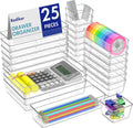 Schubladeneinsatz Schubladen Organizer -25 Stück Schminktisch Organizer in 4 Größen. Drawer Organizer. Make Up Organizer. Schubladen Ordnungssystem für Schreibtisch. Büro. Küchen. Bad