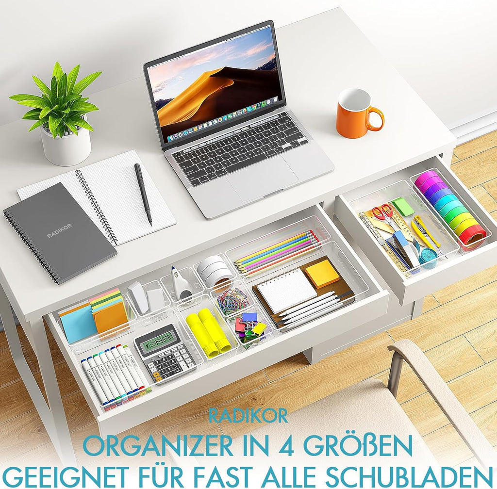 Drawer Insert. Drawer Organiser. 31 Pieces Dressing Table Organiser in 4 Sizes. Drawer Organiser. Make Up Organiser. Drawer Organiser System for Desk. Office. Kitchen. Bathroom