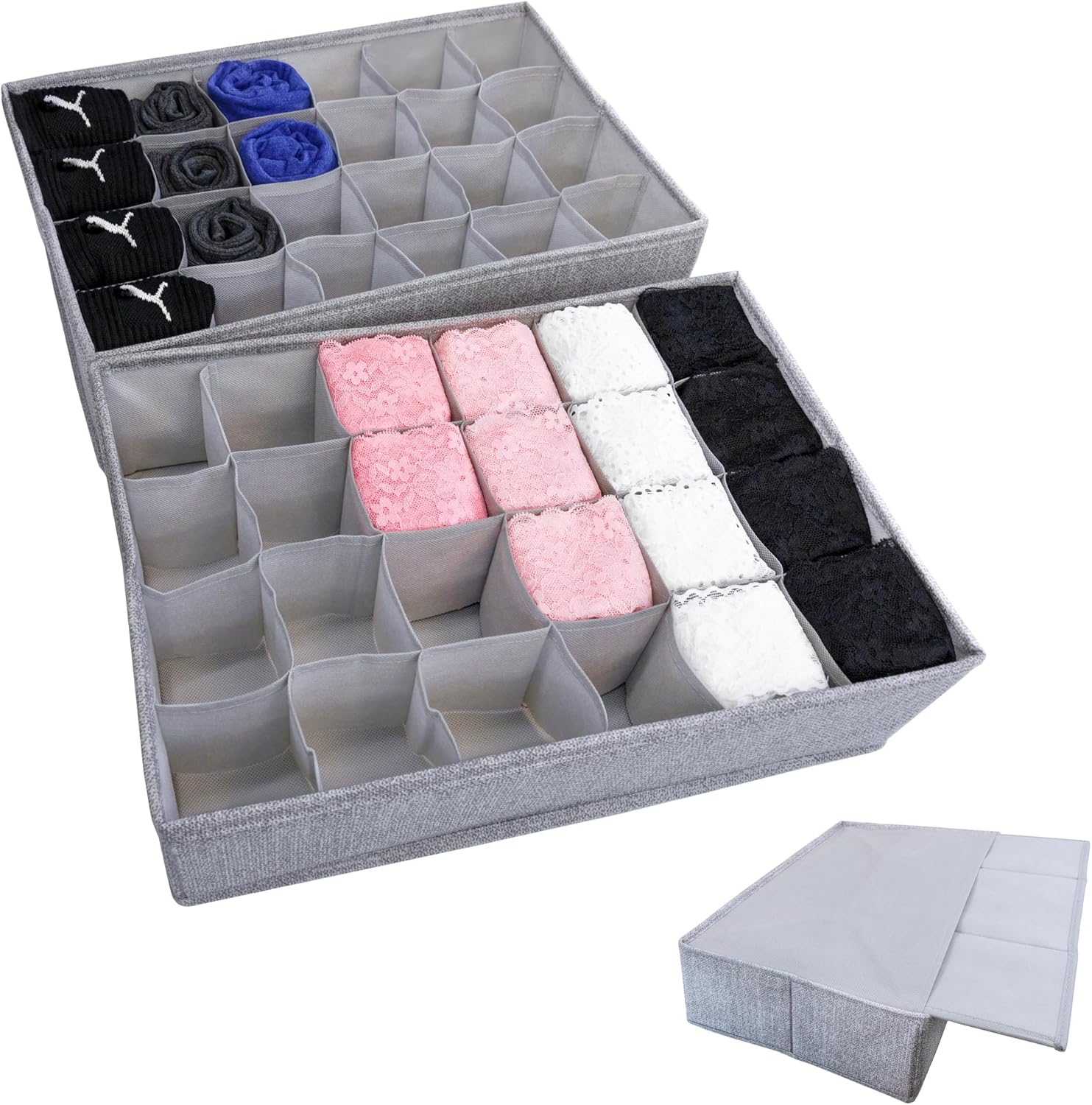 SIMPLE JOY® HEMNES Organizer. Schadstoffgeprüft. DAS ORIGINAL; Stabiler Boden; Schubladen Ordnungssystem für Wickelbedarf. Kinderkleidung. Socken. Unterwäsche; 5er Set. passgenau für ikea Kommode