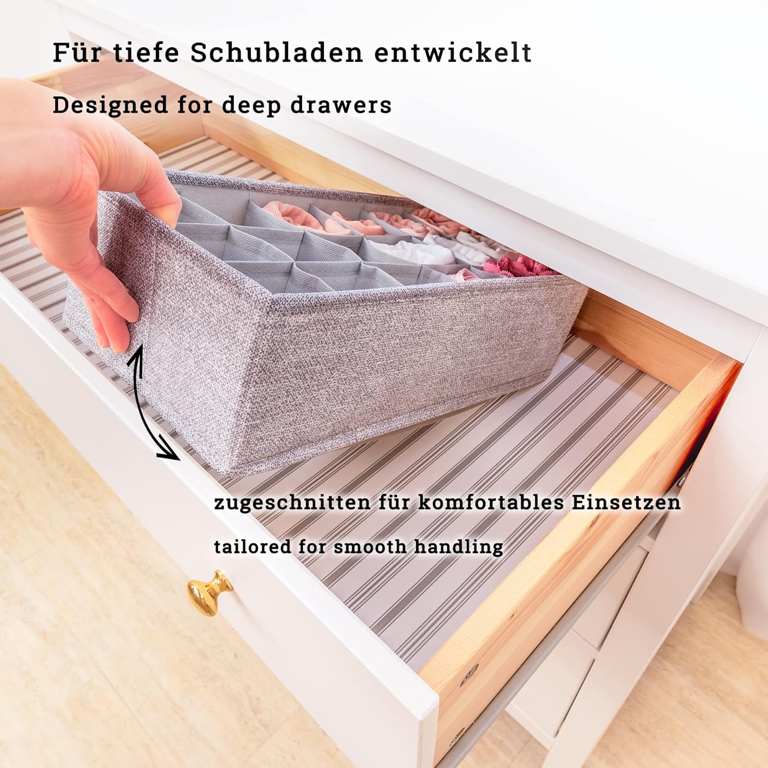 SIMPLE JOY® HEMNES Organizer. Schadstoffgeprüft. DAS ORIGINAL; Stabiler Boden; Schubladen Ordnungssystem für Wickelbedarf. Kinderkleidung. Socken. Unterwäsche; 5er Set. passgenau für ikea Kommode
