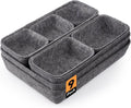 Schubladen Organizer. 9 Stücke Filz Schubladenbox Ordnungssystem für Schminktisch/Schreibtisch/Büro. Aufbewahrungsboxen Set in 4 Größen