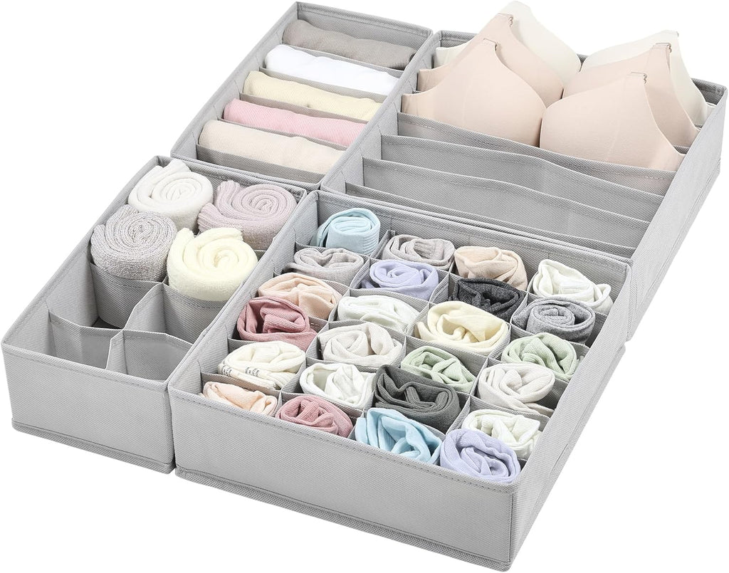 Vtopmart 12 Pack Kleiderschrank Organizer. Faltbare Schrank Organizer Kleiderschrank. Aufbewahrungsbox Stoff für Babykleidung. Unterwäsche. Socken