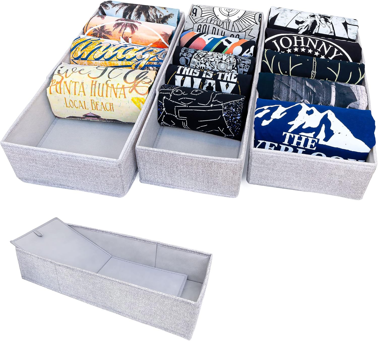 SIMPLE JOY® HEMNES Organizer. Schadstoffgeprüft. DAS ORIGINAL; Stabiler Boden; Schubladen Ordnungssystem für Wickelbedarf. Kinderkleidung. Socken. Unterwäsche; 5er Set. passgenau für ikea Kommode